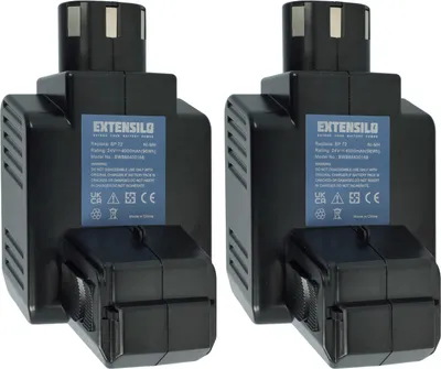 Produktbild von EXTENSILO 2x Akku Ersatz für Hilti BP72, BP60, 331530, BP40 für Werkzeug (4000 mAh, NiMH, 24 V)
