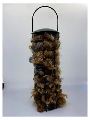 Produktbild von Vogelfutterstation für Vögel, gefüllt mit Alpakafaser - Vogelnestmaterial