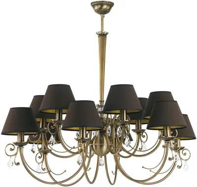 Produktbild von Casa Padrino Luxus Barock Kristall Kronleuchter Messing mit Patina / Dunkelbraun Ø 90 cm