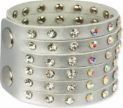 Produktbild von SilberDream Armband Leder Armschmuck silber Zirkonia Damen Frauen LAC221K