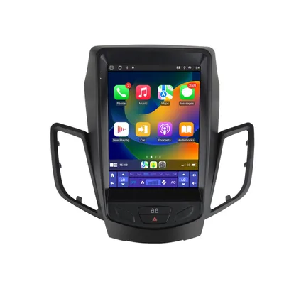 Image de Système Android 15 8 cœurs, 4 Go de RAM et 64 Go de stockage, compatible avec Ford Fiesta Mk7 (2009-2017). Autoradio Android avec GPS, navigation, Wi-Fi, commandes au volant (SWC), Bluetooth, DAB+ et DSP