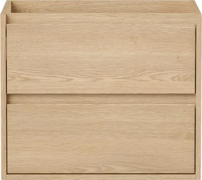 Produktbild von Badezimmer-Unterschrank unter dem Waschbecken - Eiche furniert - 60 cm - MILIPAM