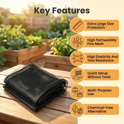 Imagen del producto de Malla anti-mosquitos de malla fina, red para protección contra insectos, venta por metros, para jardín y plantas