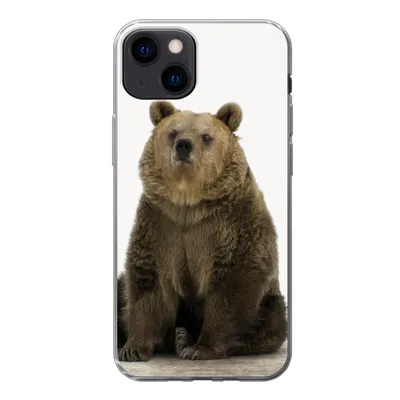 Produktbild von MuchoWow® Handyhülle Schutzhülle Hülle für iPhone 13 Braunbär - Tiere - Bär - Niedlich - Jungen - Mädchen Silikon Softcase Handy Hülle - Karteninhaber