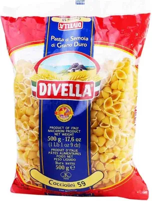 Produktbild von 10x Divella Cocciolini N. 59 Hartweizengrieß Pasta Italienische Nudeln 500g Packung + Italian Gourmet Polpa di Pomodoro 400g Dose