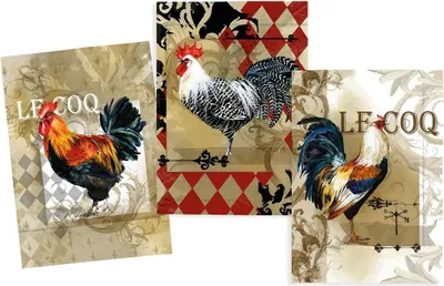 Image de Lot de 3 Torchons Le Coq