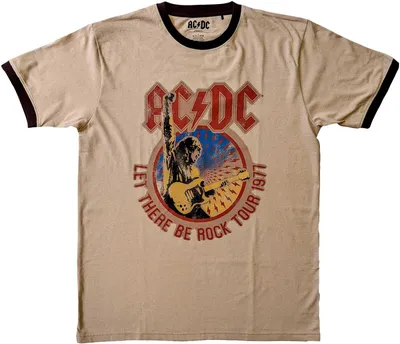 Produktbild von AC/DC - "Let There Be Rock Tour 1977" T-Shirt für Herren/Damen Uni RO9350 (L) (Sand)