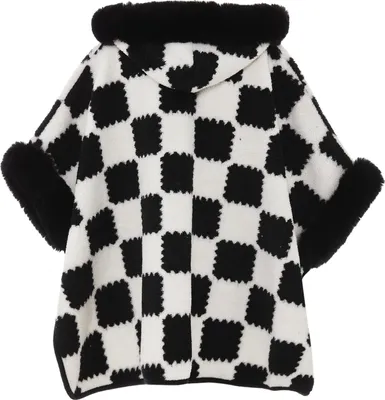 Produktbild von OSHA damen strickponcho - schwarz wollweiss, M