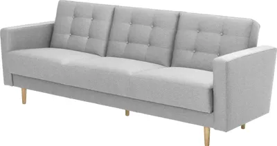 Produktbild von Max Winzer Sofa 3-Sitzer mit Bettfunktion Jasmin - Flachgewebe hellgrau - Maße: 224 x 83 x 81 cm