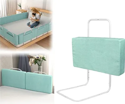 Produktbild von ACXIN Bettgitter Baby Bettschutzgitter Rausfallschutz Bett Bettgitter Verstellbare Höhenverstellbar Kinderbettgitter (60cm, Grüner See)