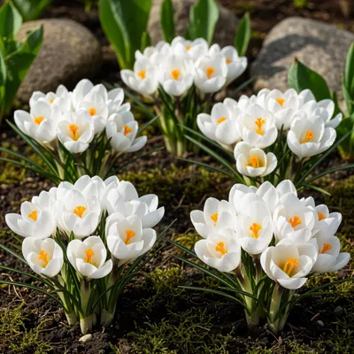 Zdjęcie produktu dla Cebulki kwiatowe Exotenherz - Crocus Crocus White (30 sztuk) ?rednica 7-8 cm