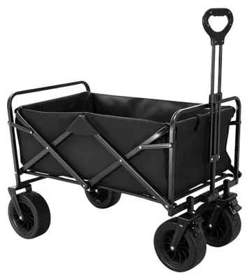 Productafbeelding van Handwagen, draagvermogen 150 kg, wielen met 360° draaibaarheid, zwart