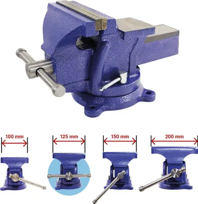 Produktbild von Bituxx Schraubstock Handschraubstock Werkbank Werkstatt Drehbar 360 Grad 125 mm mit Amboss MS-19684