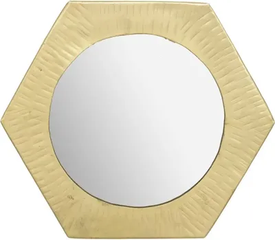 Immagine prodotto di Specchio decorativo, cornice in metallo, 18 x 18 cm, dorato