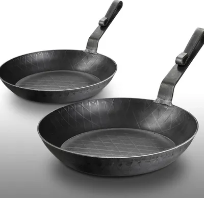 Produktbild von turk TURK Servierpfanne schmiedeeisern ?24cm mit gebogenem Stiel und hohem Rand 4cm schwarz