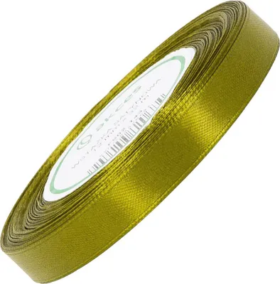 Image de Ruban de satin 12 mm - Olive - 32 mètres courants