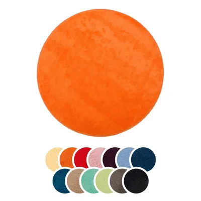 Produktbild von liebling Badteppich, 100% Polyester, mit Anti-Rutsch Beschichtung, saugstark, Serie Santos, Ø 110 cm, 1500 g/m², bei 30 Grad waschbar, terra