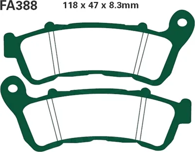 Image de Plaquettes de frein avant pour Suzuki VLR 1800 C1800 RU2 Intruder, année de fabrication 2008 - Plaquettes de frein EBC - Neuf