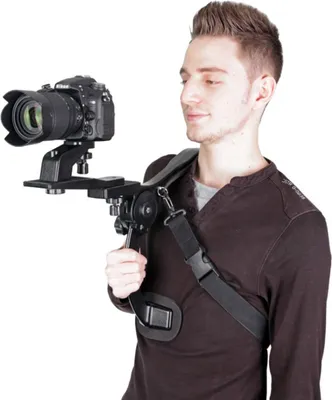 Produktbild von ayex Freihand-Schulterstativ für DSLR Kameras und Camcorder Für viel Bewegungsfreiheit, mit 1/4" Standard-Gewinde