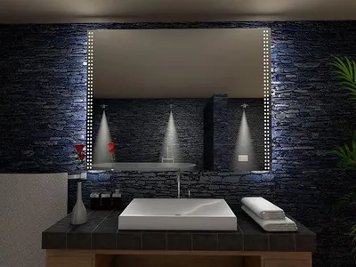 Produktbild von Courbev Badspiegel mit LED Beleuchtung - B: 140 cm x H: 70 cm