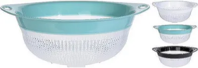 Produktbild von Küchensieb Nudelsieb Seiher 31cm weiß Küchen Sieb Abtropfsieb Abgiesser Abgießsieb Abschütthilfe