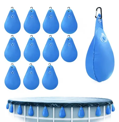 Imagen del producto de Cubiertas para piscinas tipo bolsa de agua, juego de 12 unidades, bolsas colgantes con ganchos