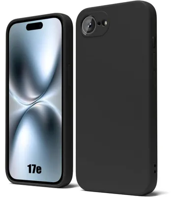 Image de Coque pour iPhone 17e, Protection Silicone Souple Doux Anti-Rayures Antichoc - Noir