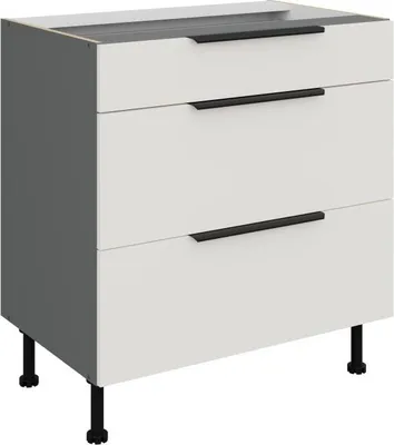 Produktbild von Unterschrank LUNARA – Breite 80 cm, weiß/anthrazit
