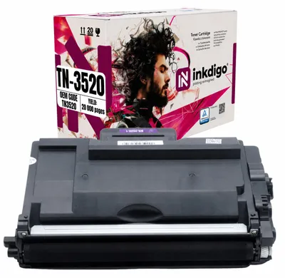 Produktbild von Inkdigo Toner TN3520 für Brother HL-L6400DW, HL-L6400DWT, HL-L6400DWTT, HL-L6450DW – Schwarz, 20000 Seiten,, KI-generiertes Bild