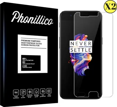 Zdjęcie produktu dla Szkło hartowane do ONEPLUS 5 [2 sztuki] Folia ochronna na ekran odporna na zarysowania Phonillico®