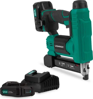 Produktbild von Vonroc Akku Tacker & Nagelpistole - 2in1 Tacker für Holz, 20V Akku Nagler
