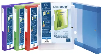Produktbild von Exacompta Archivbox Krea Cover Chromaline DIN A4 Farben sortiert 40mm