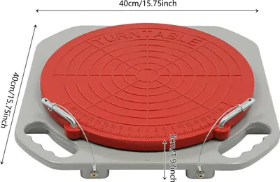 Immagine prodotto di Allineamento ruote - 2 piastre girevoli - Portata 3000 kg - Scala 0–50° - Per ponti sollevatori a forbice e a 4 colonne - Grigio/rosso