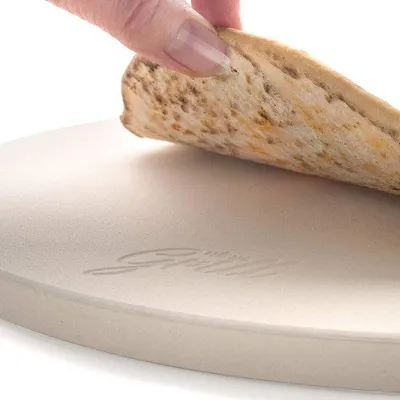 Obrázek produktu pro Kulatý dřevěný kámen na pizzu s lopatkou, odolný, snadno použitelný, pečení, grilování
