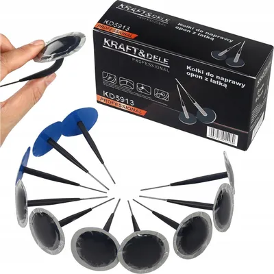 Produktbild von Kraft&Dele Reifen-Reparaturset: 10x 6mm Pilzlappen