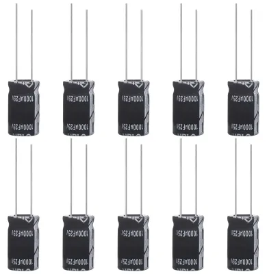 10x Kondensator 1000 µF 25 V Elko 10x17 mm 105 °C