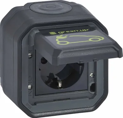 Immagine prodotto di Legrand FR, AP, Green'Up, presa con contatto di protezione, S L, EB, IP44, IK08, antracite, 1 pz.