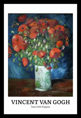Obrázek produktu pro Plakát 20x30 cm Design Vase s máky, Van Gogh Vintage do Salonu