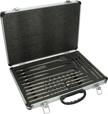 Produktbild von HiKOKI Hammerbohrer und Meißel SDS-plus Set 17-teilig, Bohrersatz, Betonbohrer, Steinbohrer, Spitzmeißel, Flachmeißel, Meißel