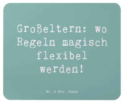 Produktbild von Mr. & Mrs. Panda Mauspad Spruch Großeltern Magie - Meeresbrise - Geschenk, Dankeschön, Generationen, mousematte, Flexibilität, Mousepad, Enkelkinder, Weisheit, pc