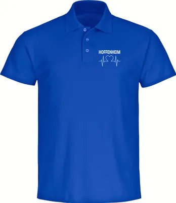Produktbild von multifanshop Poloshirt - Hoffenheim - Herzschlag, blau, Größe XXL