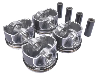 Image de Kit de pistons (4 pièces) - EA211 1,4 TSI/TFSI - 1395 cm³ - Moteur turbocompressé 4 cylindres - Référence OEM 04E107065GG/GK - Compatible avec Audi A3, VW Jetta/Golf, Skoda