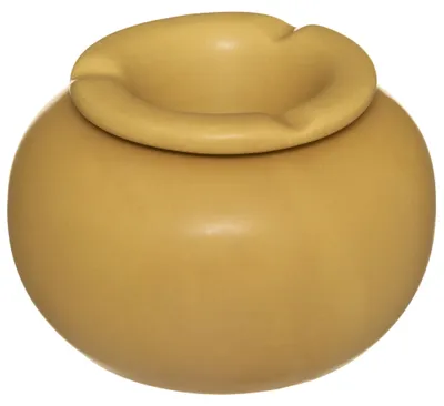 Produktbild von Atmosphera Terrace Sturm Aschenbecher - Keramik - ockergelb - 13 x 9 cm