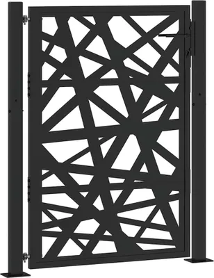 Obrázek produktu pro vidaXL Zahradní brána černá 100x125 cm ocel Lehká konstrukce