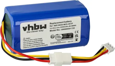 Produktbild von vhbw Akku kompatibel mit Robojet Focus, X-ONE Saugroboter (3200 mAh, 14,4 V, Li-Ion)