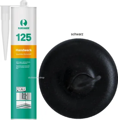 Produktbild von Ramsauer 125 Handwerk 1K Silikon Dichtstoff 310ml Kartusche schwarz