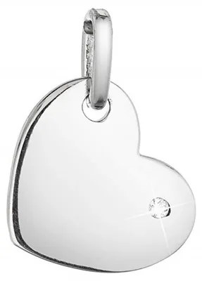 Immagine prodotto di Ciondolo in argento a forma di cuore con zirconi 14020.1
