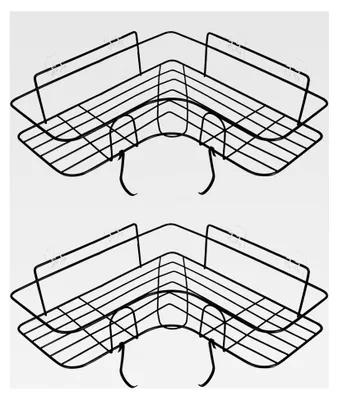 Produktbild von 2 Stück Duschablage ohne Bohren für die Ecke, selbstklebendes Eckregal Badezimmer Organizer mit 4 Haken, schwarze Duschablage für Badezimmer und Küche