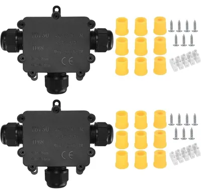 Productafbeelding van Jttxiu IP68 waterdichte aansluitdoos, 3-weg, voor buitenkabels, kabelaansluitingen, kabelconnectoren, verdeeldoos, aansluitdoos voor kabels van 4-12 mm