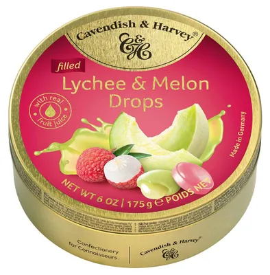 Immagine prodotto di Gocce di litchi e melone Cavendish e Harvey 175 grammi